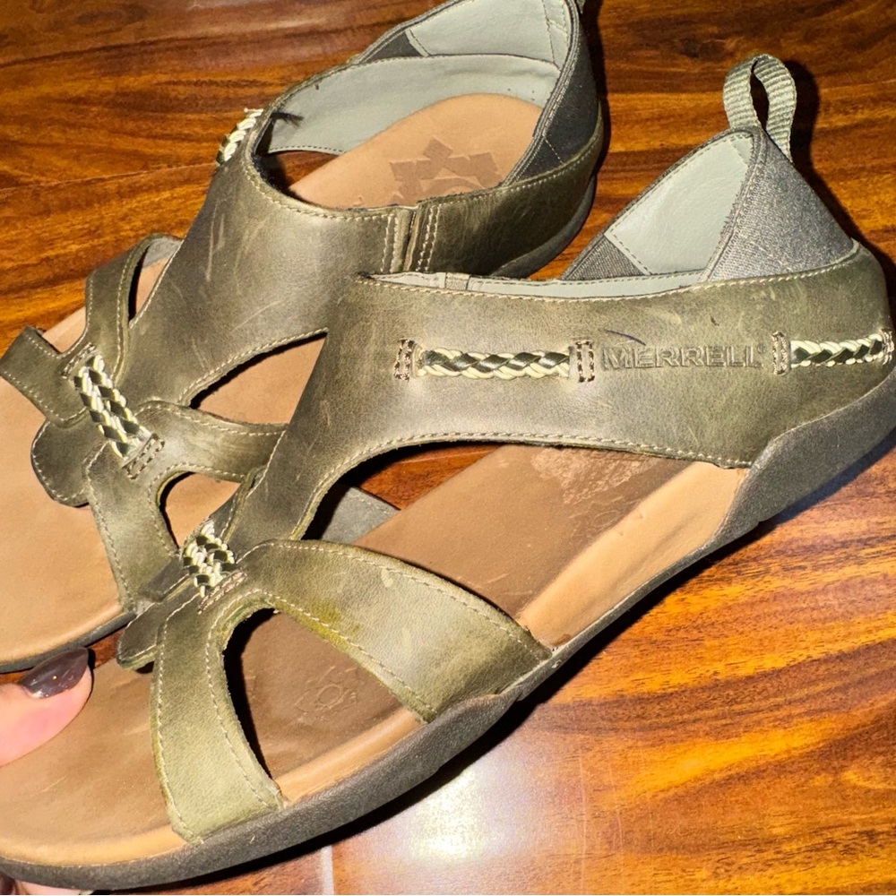 Merrell Olive Brown Sandals - Picture 4 of 5